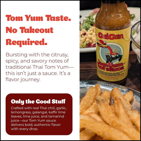 150 mL GaiGan - Tom Yum Hot Sauce/Soup Mix, Low-Calorie Thai Chili Hot Sauce Dip & Glaze, All Natural Gluten Free Vegan