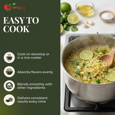 3 NY Spice Shop Cilantro Lime Rice - Pound Cilantro Lime Flavored Rice for Cooking and Culinary Use - Fluffy Grain