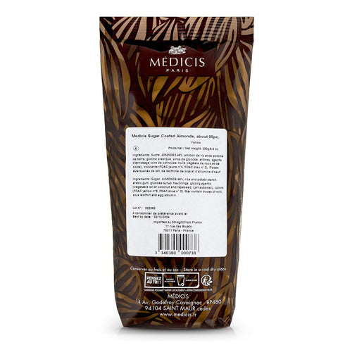 MEDICIS 75 Count 8.8oz, Premium Candied Almond Dragees (French Jordan Almonds) Sugar Coated Candies Ideal as a Party