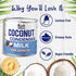 (6 Sweetened condensed coconut milk cans) vegan coconut condensed milk sweetened. Caramel sweet condense coconuts