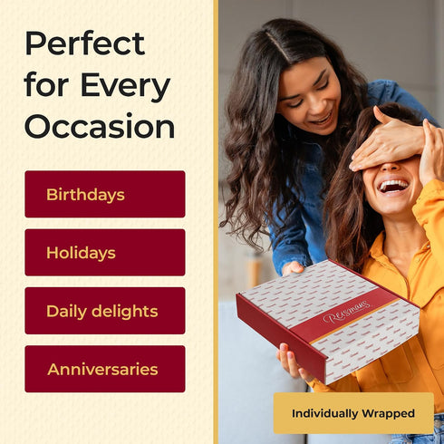 16-pack Chocolate Croissant Gift Box | Nut & Dairy Free Baked Goods | Gourmet Food Gifts for Adults | OU Kosher