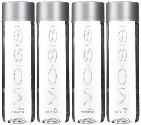 VOSS Artesian Still Water 4 x 500 ml Plastic Bottles, Pack of