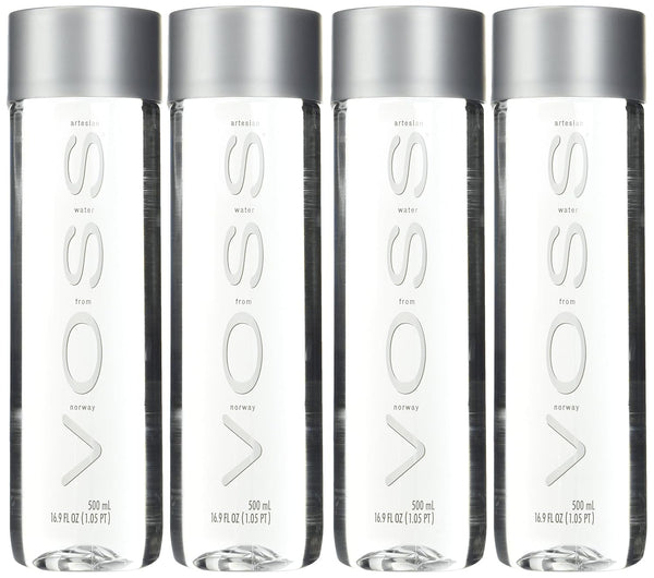 VOSS Artesian Still Water 4 x 500 ml Plastic Bottles, Pack of