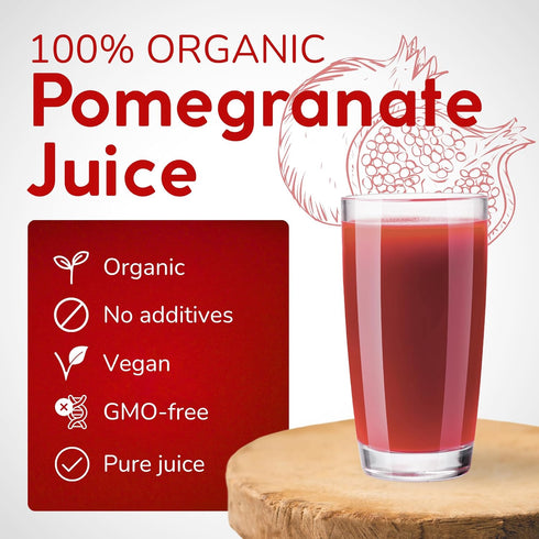 PassionBio 101.4 Oz Packaging Organic Pomegranate Juice Box Fl | Pure Fruit Juice, Not From Concentrate | Organic
