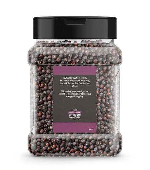 5.6 oz, Birch & Meadow Juniper Berries, Whole, Herbaceous, Strong Flavor