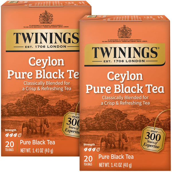 Twinings Ceylon Pure Black Tea - A Crisp, Refreshing, Formerly Orange Pekoe,