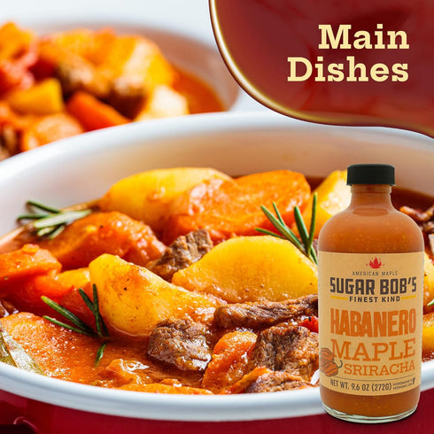 Sugar Bob’s Finest Kind Habanero Maple Sriracha Hot Sauce - Very Hot Habanero Sauce, 9.6 oz