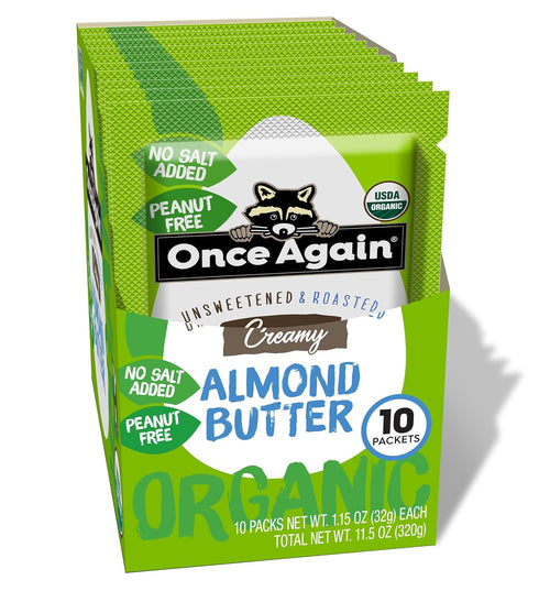 Once Again Organic Almond Butter Packets, Roasted - Individual Nut Butter Packets