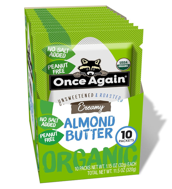 Once Again Organic Almond Butter Packets, Roasted - Individual Nut Butter Packets