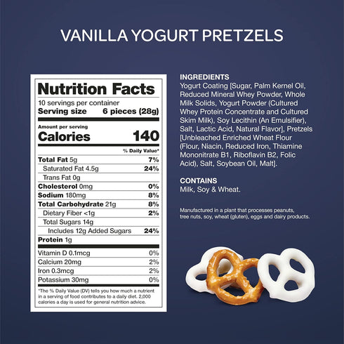 10 Pack Funtasty Vanilla Yogurt-Covered Pretzels - Ounce