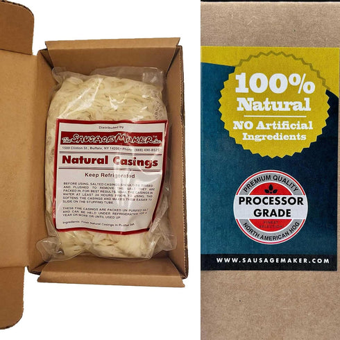 38 42 MM Pack, 95 Lb 1 1/2"-1 3/4" The Sausage Maker Natural Hog Sausage Casings To Butcher Makes Meat, North American