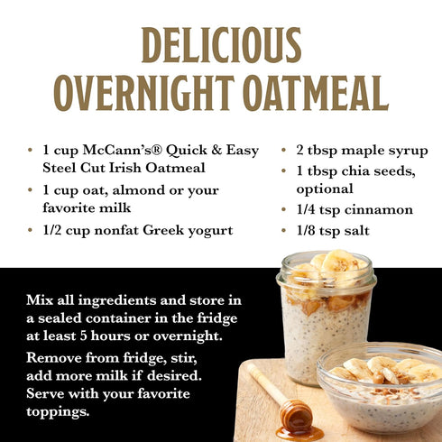 28 (Pack 6) McCann's Irish Oatmeal, Traditional Steel Cut Oats, Ounce Bag