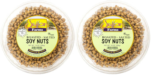 Dried Soybeans (Soynuts) Roasted Salted, 14 Oz., Kosher (Pack of 2)