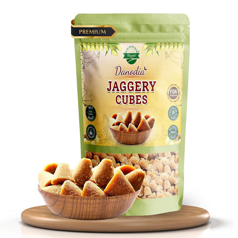 Danodia Foods Organic Jaggery Cubes 1 lb (450g), Pure & Natural, No