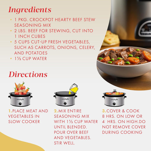 1.5 Crock-Pot Hearty Beef Stew Seasoning Mix, Ounce