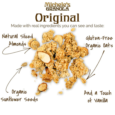Michele's Granola - Original - Handmade Non-GMO Whole Grain Oats - Free of Gluten, Soy, Wheat, & Dairy