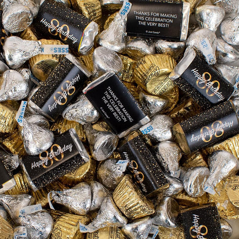 1.62 lbs 80th Birthday Candy Chocolate Mix Party Favors for Guests (Approx.