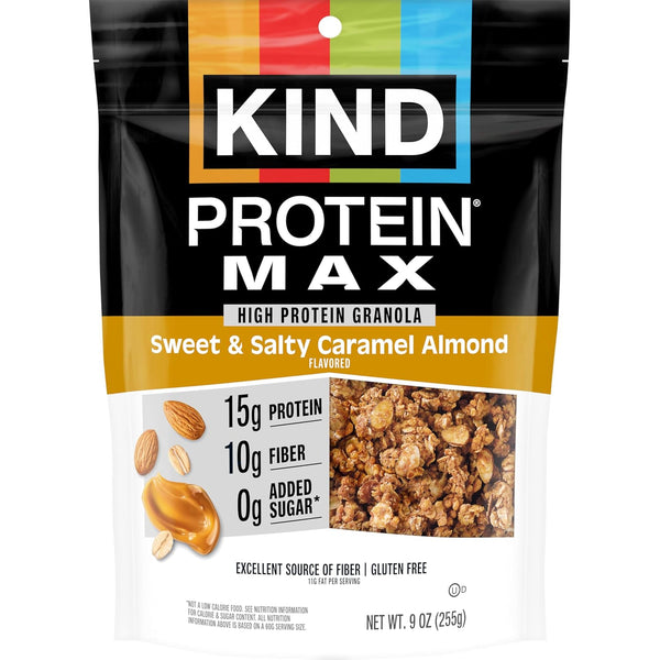 KIND Protein MAX Granola, Sweet & Salty Caramel Almond, Gluten Free, High