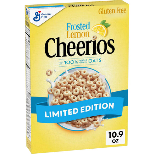 Frosted Lemon Cheerios Cereal, Gluten Free Cereal With Whole Grain Oats, Limited