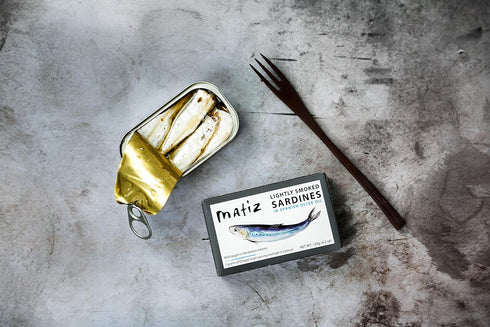 4.2 oz (1 pack) Matiz Sardines Lightly Smoked Imported From Spain