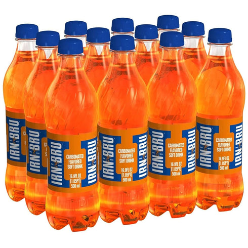IRN-BRU Original Scottish Sparkling Soda, Citrus Flavored Carbonated Drink - Sparkling Flavored