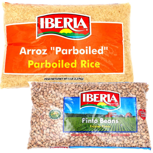 Iberia Long Grain Parboiled Rice, 5 lb. + Iberia Pinto Beans, 4