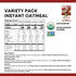 Pack 14 oz (Pack 2), Nature's Path Organic Variety Instant Oatmeal, of Non-GMO