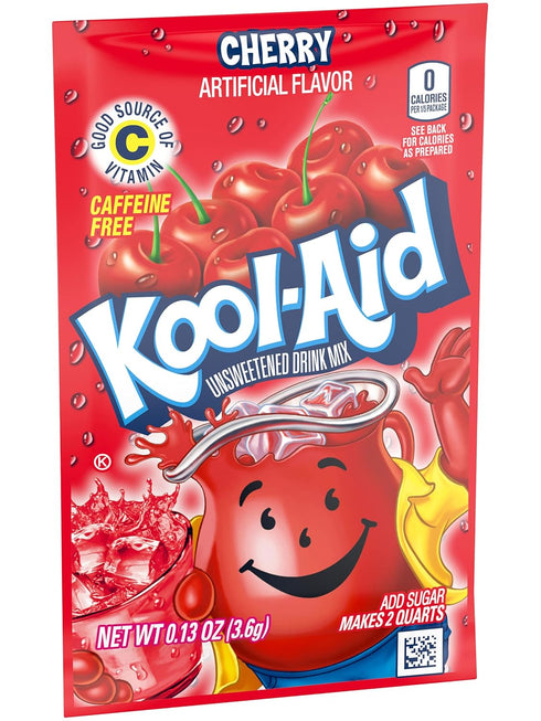 (12 Packets) KOOL-AID CHERRY Unsweetened Drink Mix