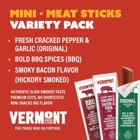 Pack, 6 OZ VERMONT SMOKE AND CURE Mini Meat Sticks Variety