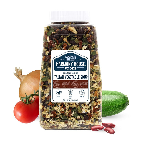 Harmony House Italian Vegetable Soup Mix Gluten Free, Low Sodium, For Cooking,