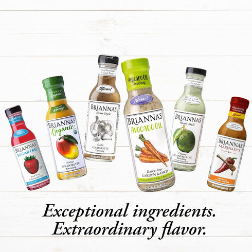 100% 10 oz. BRIANNAS - Avocado Oil Herb Vinaigrette Dressing - Nutrient Rich, Low Sodium, Keto & Paleo Friendly Salad