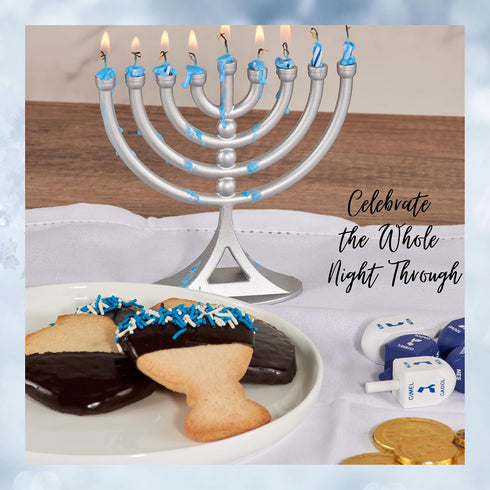 (10 Stern's Bakery Hanukkah Cookie Gift Box Cookies) Menorah & Dreidel Shortbread Chocolate Cookies Gourmet Holiday