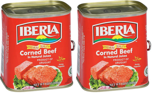 Iberia Corned Beef, 12 oz, Premium Quality Corned Beef With Natural Juices,
