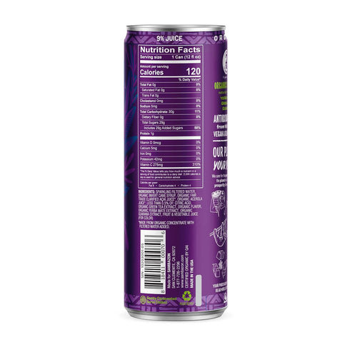 12 (Pack 12) Sambazon Organic Amazon Energy Drink, Original Acai Berry, Ounce