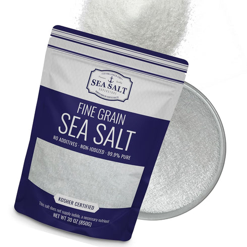 Fine Grain Sea Salt, Pure Non-Iodized Baja Fine Sea Salt for Mineral