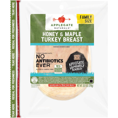 Applegate , Natural Honey & Maple Turkey Breast Family Size, 10.5oz