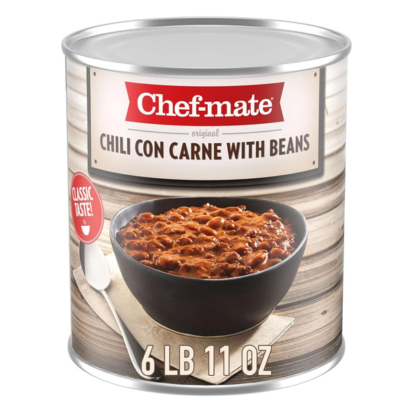 Chef-mate Beef Chili, Canned Beans with Meat, 6 lb 11 oz (#10