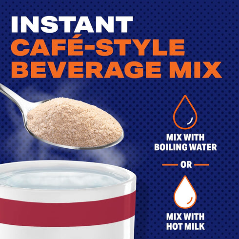 1 9 oz Maxwell House Instant Cafe-Style Beverage Mix, Easy to Prepare, Canister, for Quick Morning Coffee or Afternoon