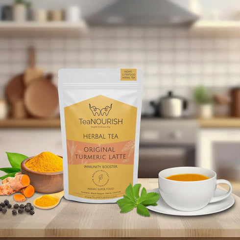 Inflammation Immunity 100% 3.53oz/100g TeaNOURISH Original Turmeric Latte | Golden Milk Powder | Authentic Indian