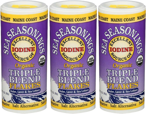 Maine Coast Sea Vegetables Organic Triple Blend Flakes Shaker, Mix of Dulse,