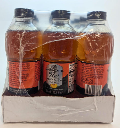 San Benedetto 16.9 oz (Pack 12) Peach Ice Tea, Sugar-Free, fl