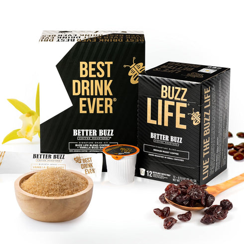 Better Buzz Best Drink Ever Vanilla Latte Single Serve Kit 24ct.,12 Medium