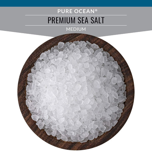 5 SaltWorks Pure Ocean Sea Salt, Medium Grain, Pound Bag