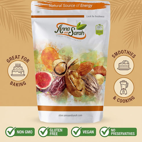 5 lb California Grown Dates Bulk, Fresh Whole Dates in Resealable Bag, Naturally Sweet Snack, Great for Baking
