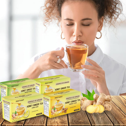 Elephant Park 20 Packets 18 Natural Honey Lemon Ginger Herbal Tea Sachet Instant Beverage Grams Made With Real Pure