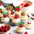 Rsstarxi 30 Pack 1st Sweet One Cupcake Toppers Berry First Birthday Decorations Glitter Strawberry Birthday Cupcake