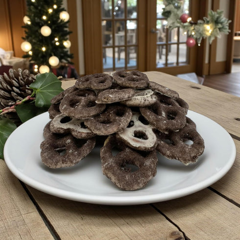 1 lb Bits(16 oz) Cookies n Cream Dipped Pretzels Sweet & Salty Snack Crunchy Pretzels Coated in Cookies and Cream