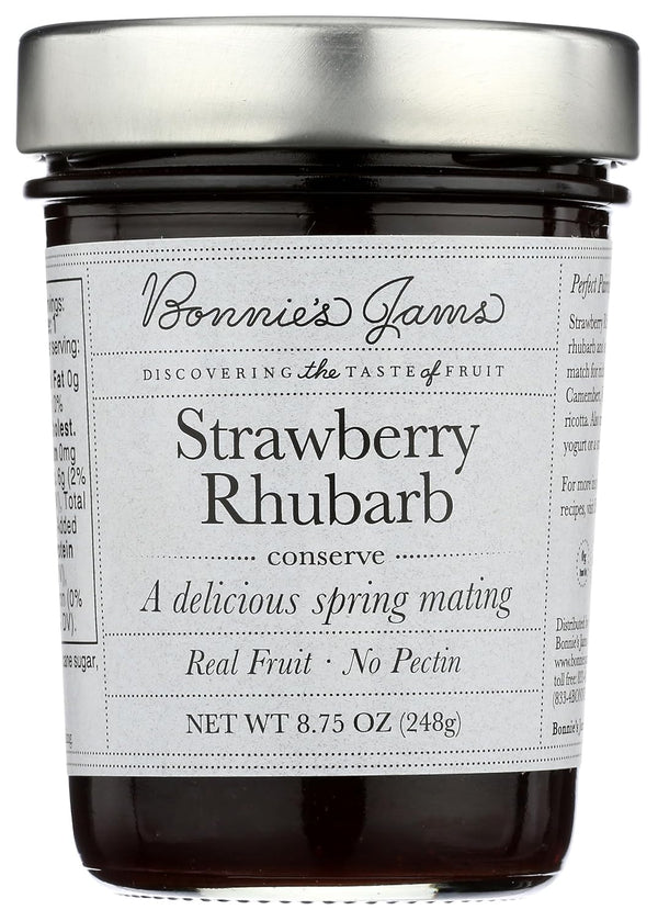 Bonnie's Jams, Strawberry Rhubarb Jam, 8.75 Ounce