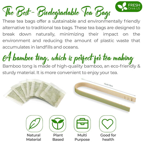 40 100% FreshDrinkUS, Premium Bay Leaf Tea Bags, Natural & Pure from Bay Leaves. Loose Leaf Bay Herbal Tea. Made