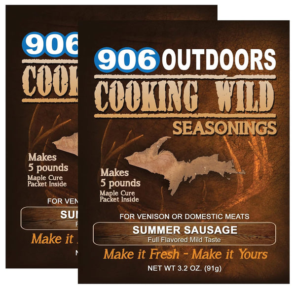 Cooking Wild Seasonings Summer Sausage Seasoning TWO PACK, Seasons up to 10 pounds of Wild